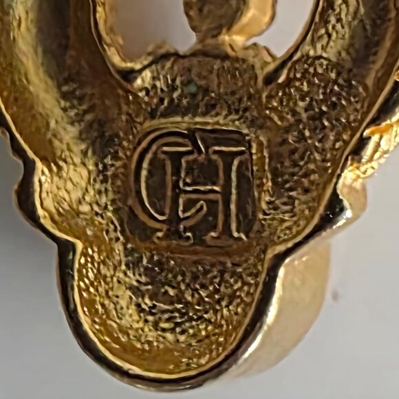 CAROLINA HERRERA PIECED EAR DOOR KNOCKER DANGLE EARRINGS - RARE! - Picture 3 of 10